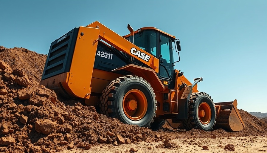 Case 421G Compact Wheel Loader actively moving earth on site.
