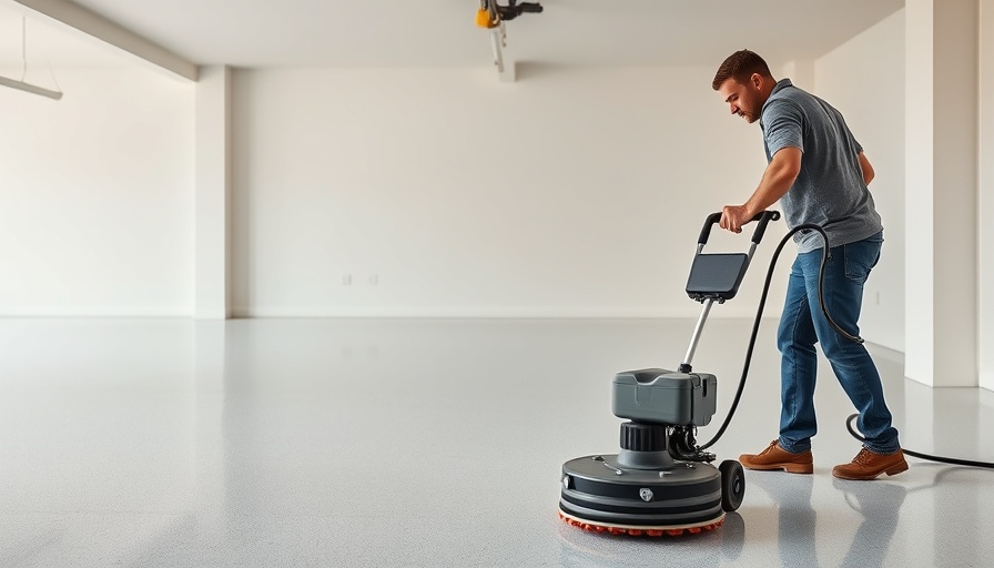 Polishing epoxy garage floors in modern garage setting
