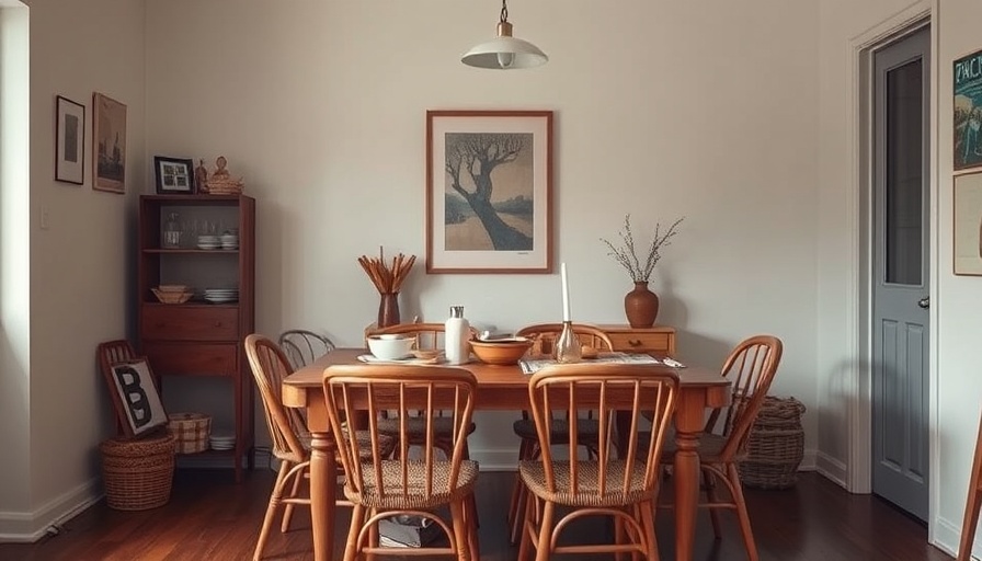 Cozy mismatched dining area before DIY makeover.