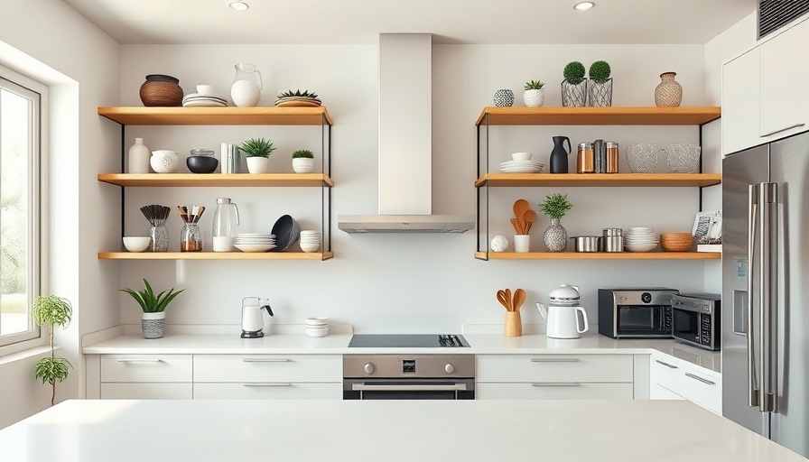 Modern kitchen with Dollar Tree organization hacks, elegant decor, clean space.