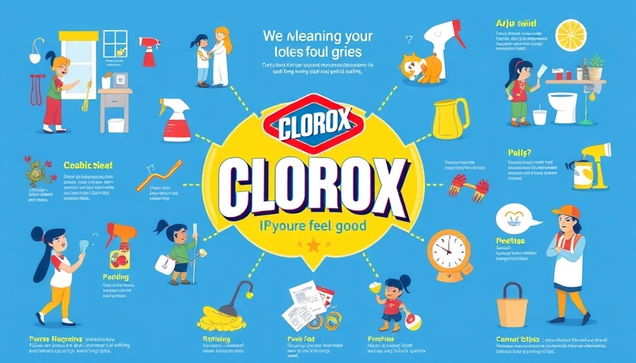 Infographic on Clorox's 'clean feels good' highlighting cleaning benefits.