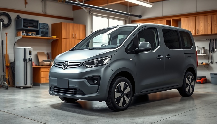 Affordable electric truck charging in a garage for home service businesses.