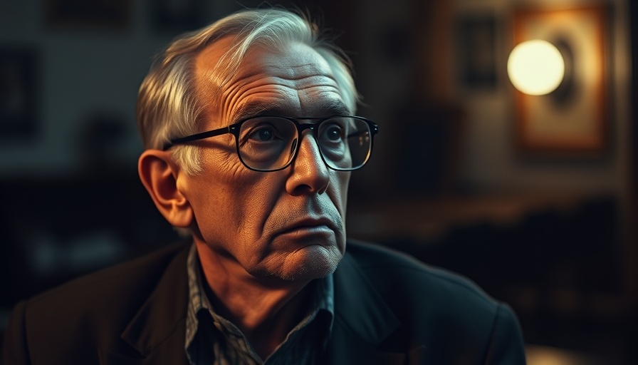 Thoughtful elderly man with glasses indoors, King County deportations monitoring.