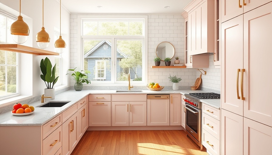Modern kitchen with pastel cabinets for DIY kitchen cabinet update