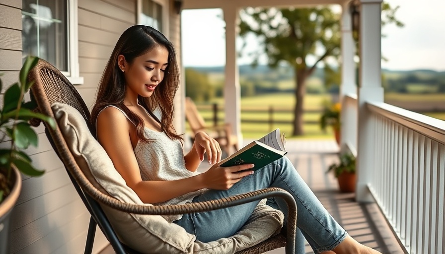 Fun and free summer activities include relaxing and reading on a porch.
