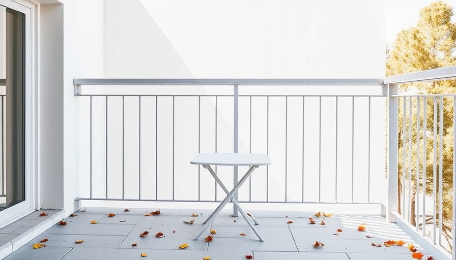 Renter-friendly balcony before transformation with minimal decor.