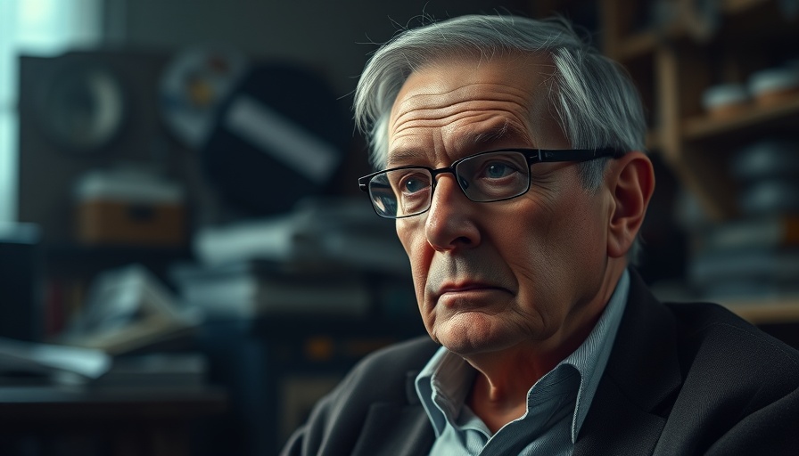 Older man indoors reflecting, related to Washington mobile home rent stabilization law.