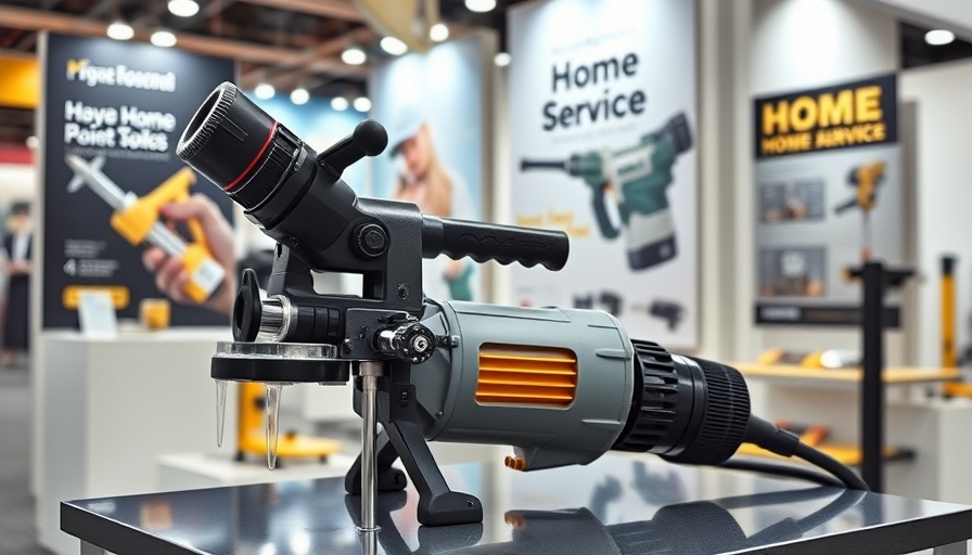 Trade show display of Kadd-e paint applicator for home service.
