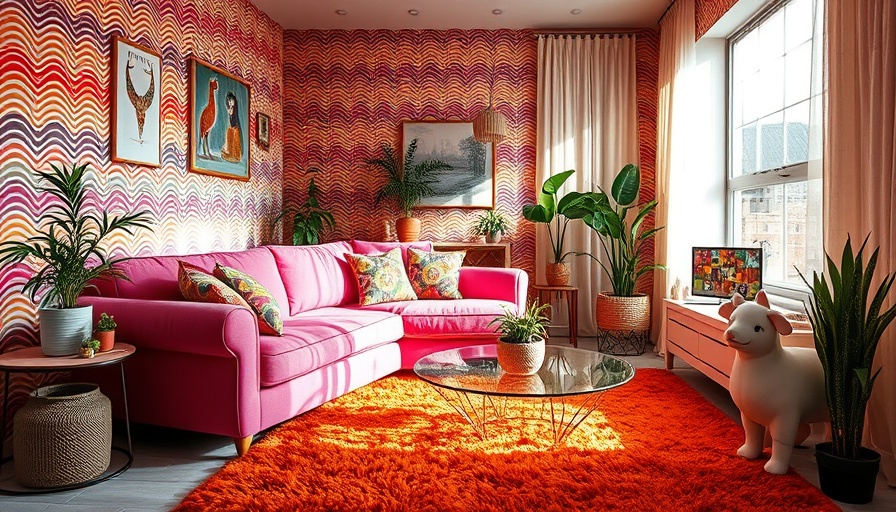 Cozy Animalcore living room with eclectic decor and vibrant accents.
