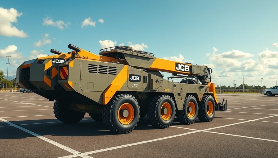 VetsAid Teleskid maneuvering in parking lot under cloudy sky.