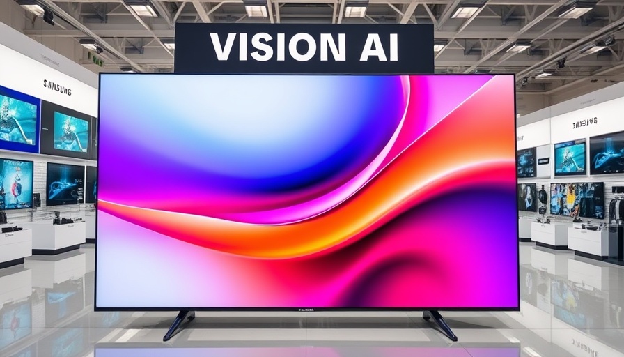 Samsung Vision AI Smart TV display in electronics store