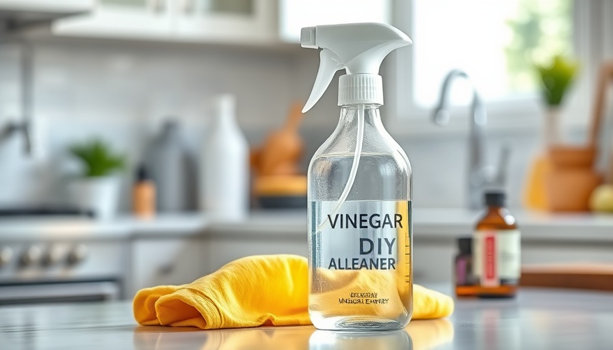DIY all-purpose cleaner ingredients on kitchen counter