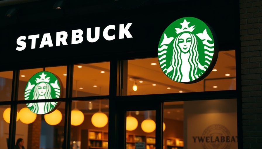 Starbucks storefront with iconic green logo at night, warm ambiance.