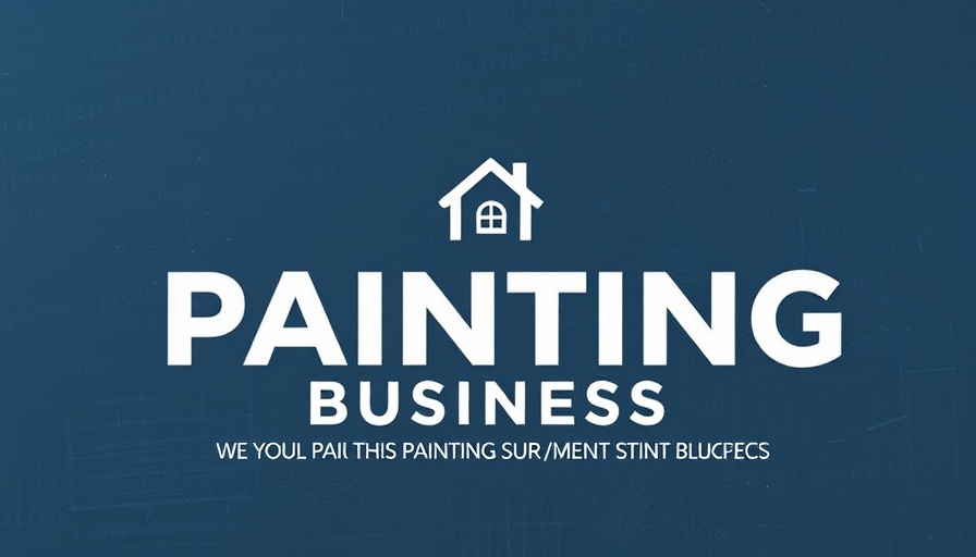 Digitally designed poster for painting business branding