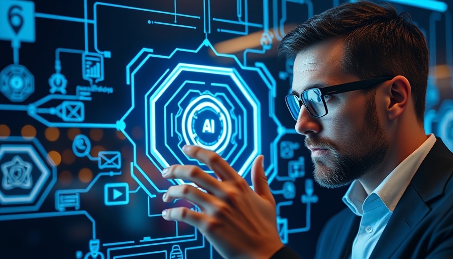 Futuristic AI elements in digital interface reflecting AI companies layoffs.