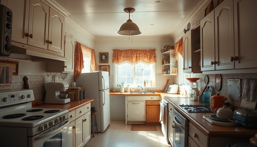 Vintage 1990s kitchen setup before makeover.