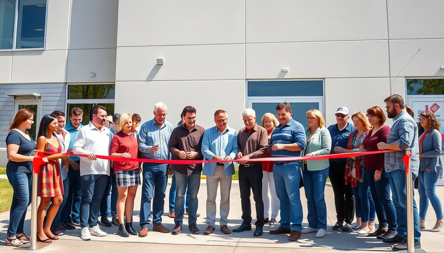 Kioti Tractor Washington facility ribbon-cutting ceremony outdoors