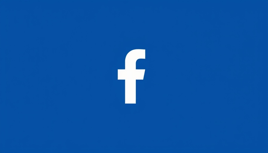 Stylized Facebook logo on a blue background, minimal design.