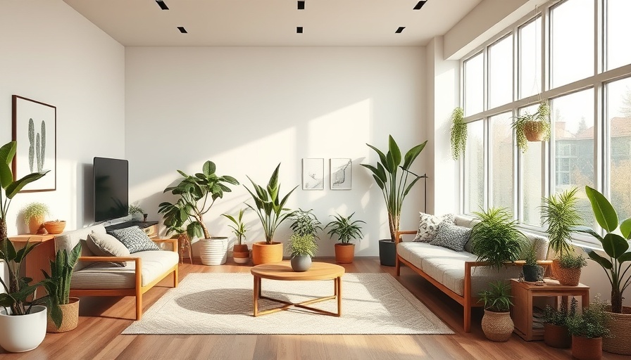Indoor plants enhancing a healthier home environment.