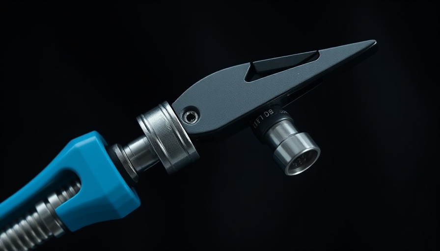 Hand tools for automotive technicians: plier gripping metal hose.