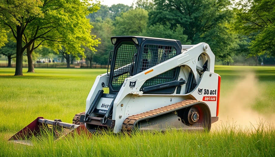 Bobcat donation to local parks showcases machine in action.
