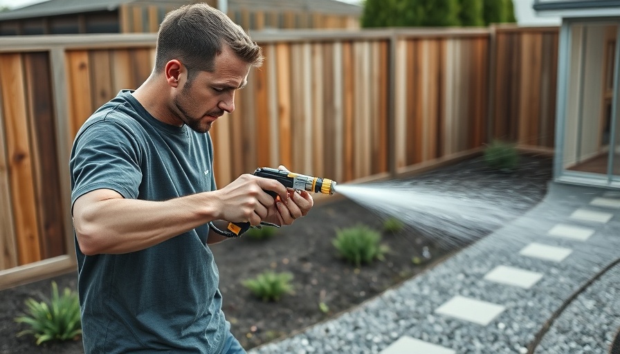 Innovative ways to apply paint in a backyard setting