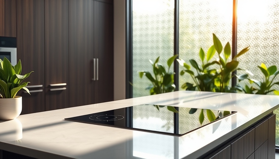 Modern kitchen featuring an induction cooktop with natural light.