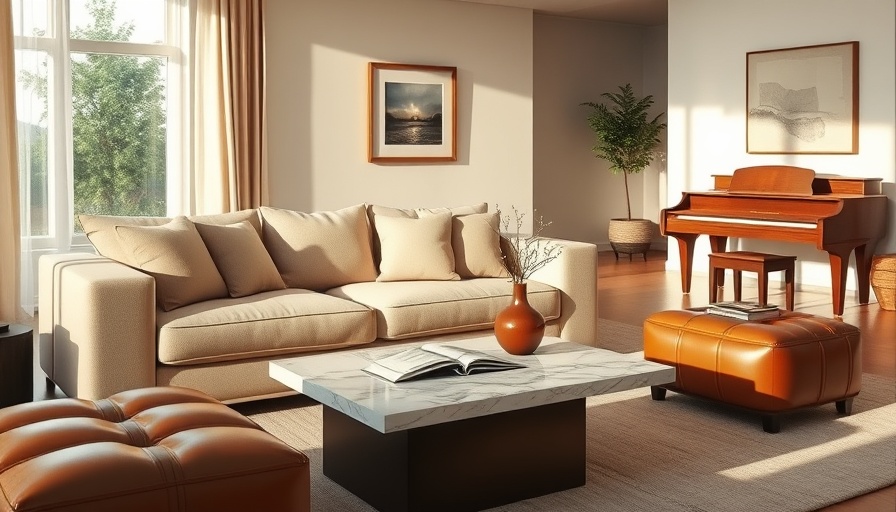 Elegant modern living room with cozy design elements, Portland design events ambiance.