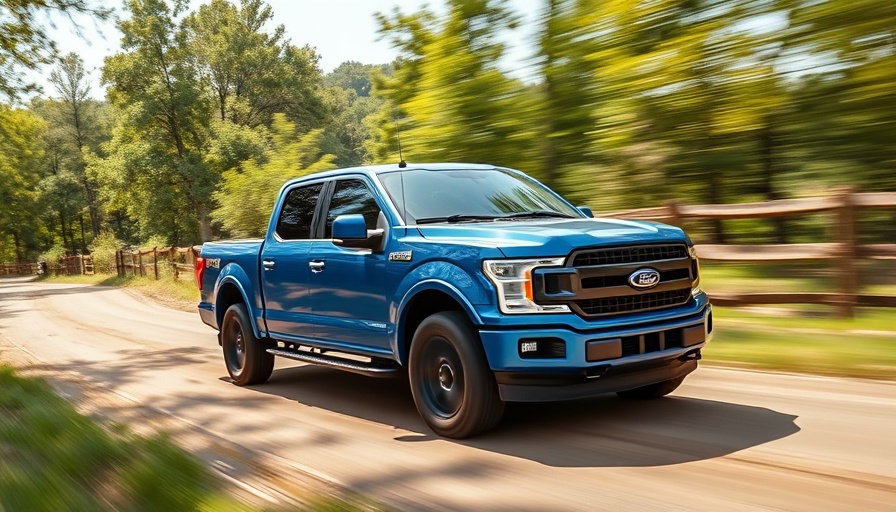 2026 Ford F-150 Lightning STX driving on a dirt road.