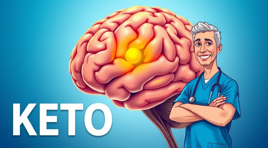 Illustration of brain tumor emphasizing ketogenic effects on cancer with doctor in scrubs.