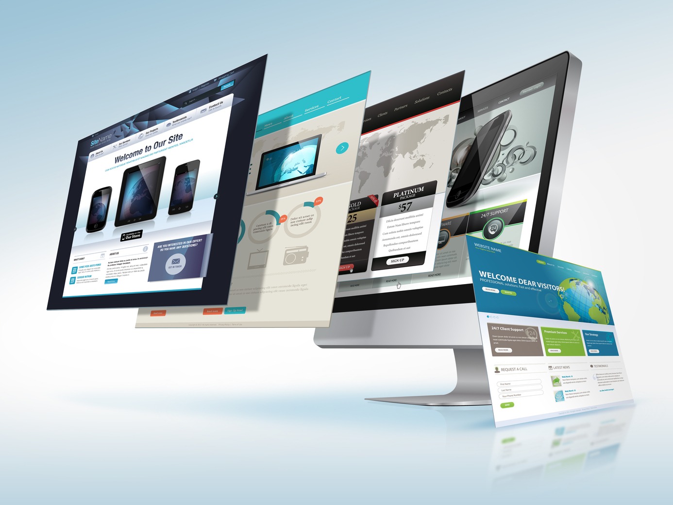 landing page screens