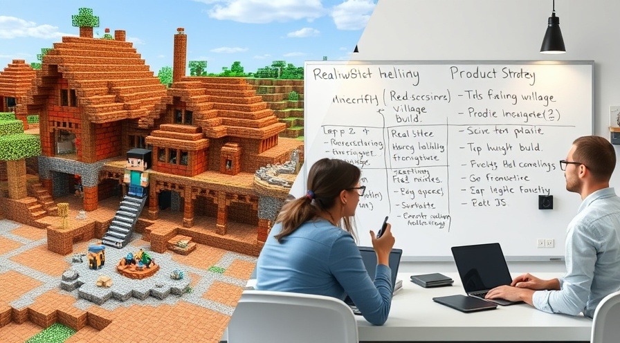 Minecraft Redstone contraption and teamwork shown alongside real-world professionals collaborating.
