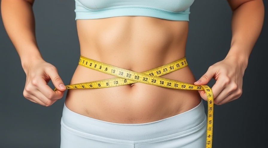 Fit female showcasing weight loss with measuring tape, highlighting L-Carnitine benefits.