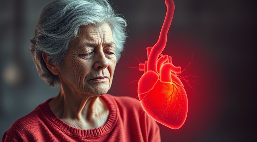 Aging woman with chest pain illustrating the benefits of holistic medicine.