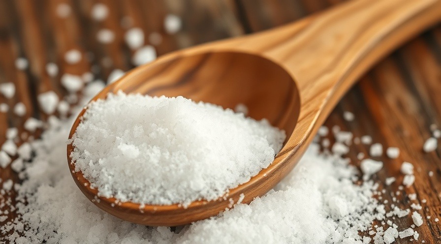 Close-up of a wooden spoon with granulated sweetener; explore sugar substitutes like stevia.