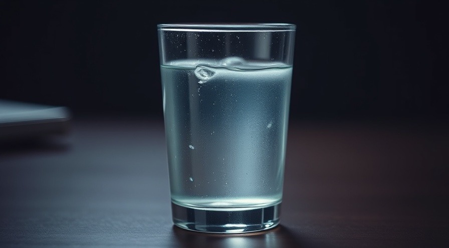 Close-up of a glass of drinking water illustrating potential health risks of PFAS.
