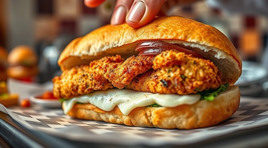 Fried fish sandwich at Lured Market & Grill, a top choice for Lake Lure dining.