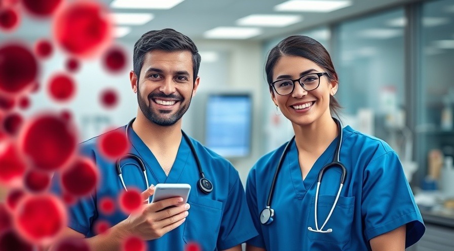 Doctors analyzing anemia treatment and iron deficiency symptoms in a modern clinic.