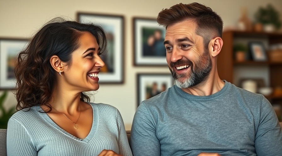 Optimistic couple discussing fertility health in cozy indoor setting.