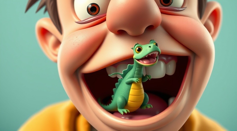Whimsical cartoon character with Morning Dragon Breath