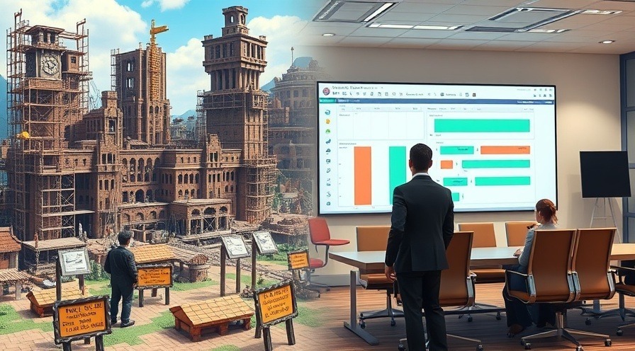 Split image of Minecraft with themes of planning, coordination, and execution