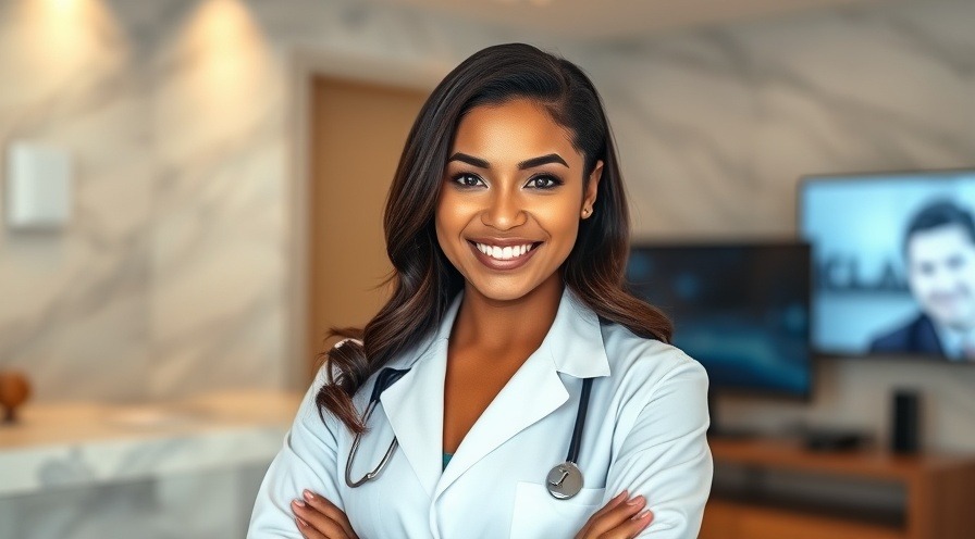 Confident Latina doctor promotes kidney health through natural diuretic foods.