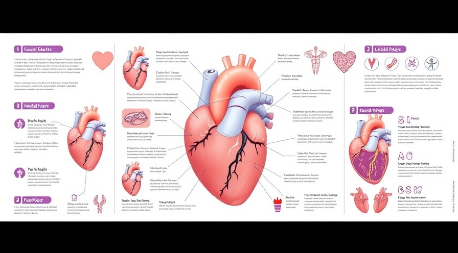 Detailed medical diagram illustrating heart health and cardiomyopathy types.
