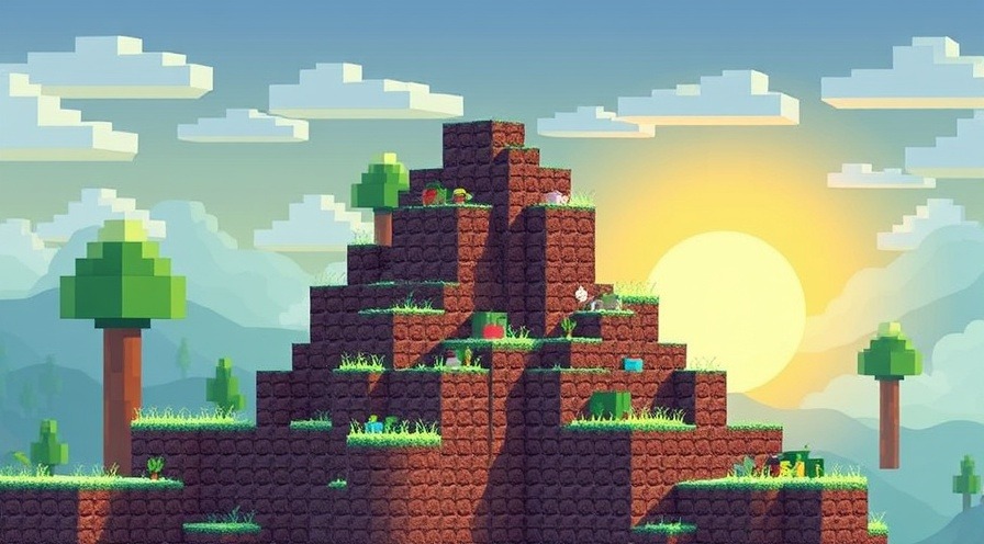 Minecraft style image showcasing pixel blocks transforming to cloud blocks.