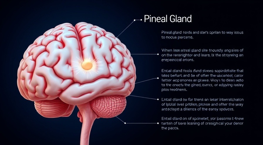 Detailed brain illustration showcasing pineal gland health, enhancing wellness trends.