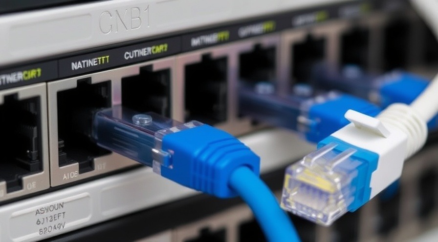 Network cables and connectors arranged neatly, showcasing connectivity tech.