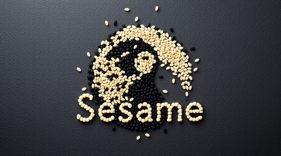 Intricate yin-yang of black and white sesame seed varieties, showcasing culinary uses.