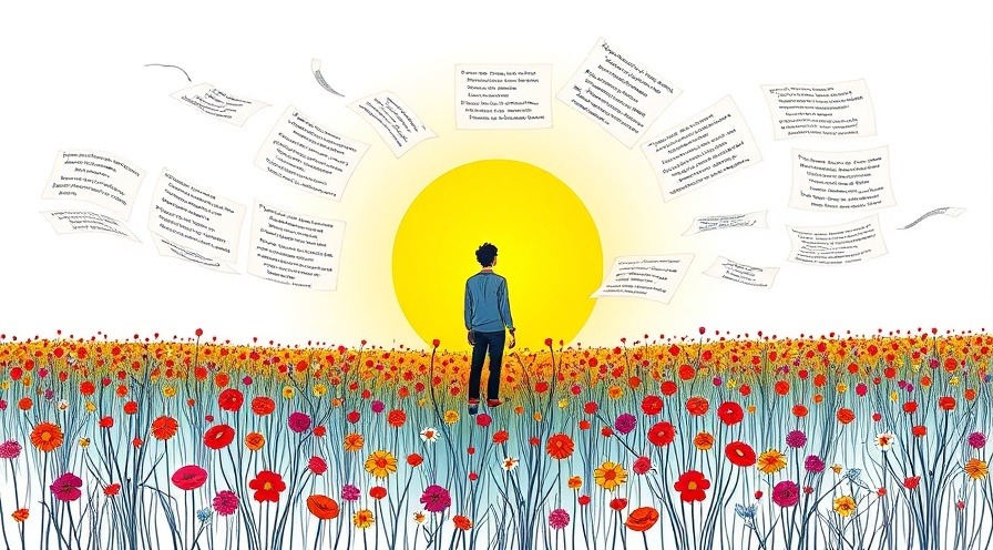 A person in a flower-filled pasture, embodying creative expression during a Poetry Workshop.