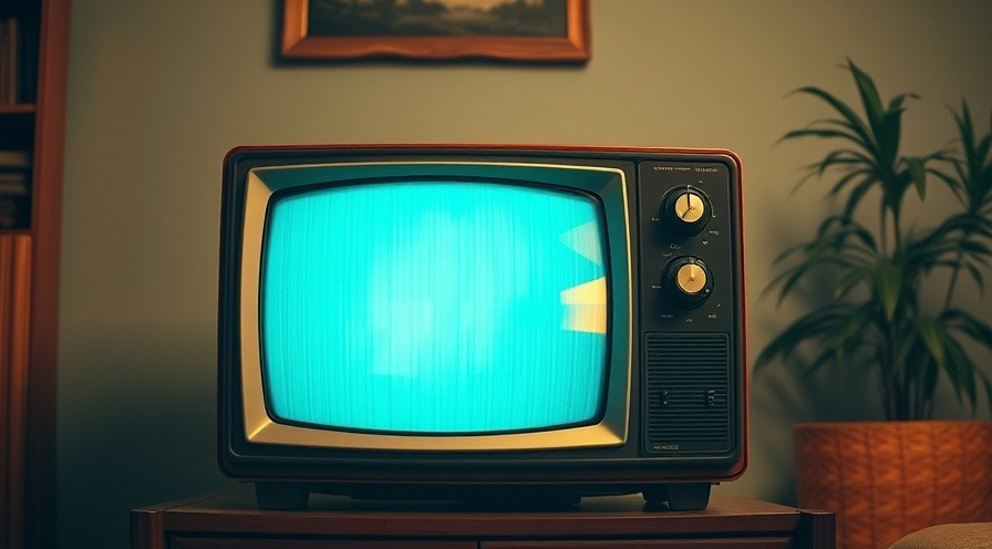 Retro TV screen with tiny dots, evoking visual snow syndrome in a cozy setting.
