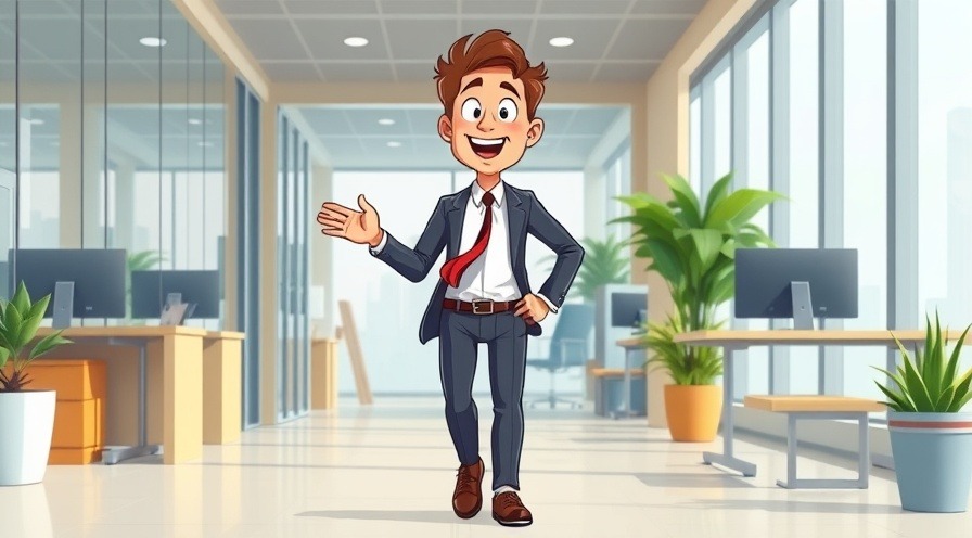 Happy person humming for stress relief at office.